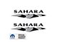 SAHARA Dunes Side Logo; Gray/Black (20-24 Jeep Gladiator JT)