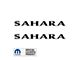 SAHARA Hood Decal; Black with Gray Outline (20-24 Jeep Gladiator JT)