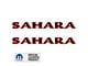 SAHARA Hood Decal; Black with Red Outline (20-25 Jeep Gladiator JT)