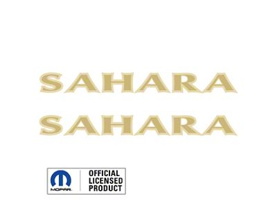 SAHARA Hood Decal; Tan/Dark Tan (20-24 Jeep Gladiator JT)