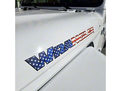 Side Fender American Flag Vinyl Overlays; Full Color (20-25 Jeep Gladiator JT)