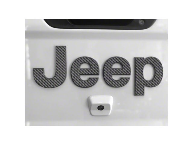 Tailgate Letter Overlays; Raw Carbon Fiber (20-24 Jeep Gladiator JT)