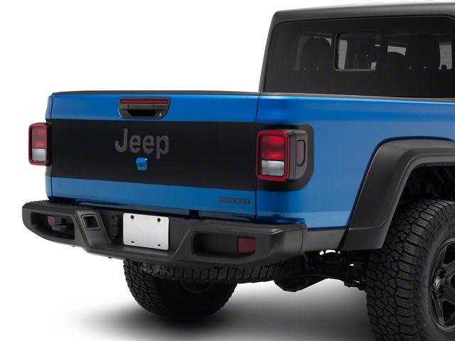 Tailgate Wrap Graphic; Matte Black (20-24 Jeep Gladiator JT)