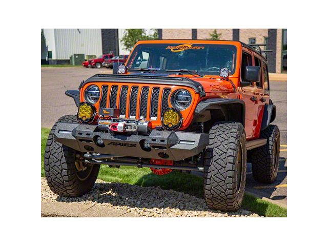 TrailChaser Steel Full Width Front Bumper; Textured Black (20-24 Jeep Gladiator JT)