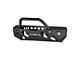 TrailChaser Steel Mid-Width Front Bumper with Center Brush Guard and LED Lights; Textured Black (20-24 Jeep Gladiator JT)