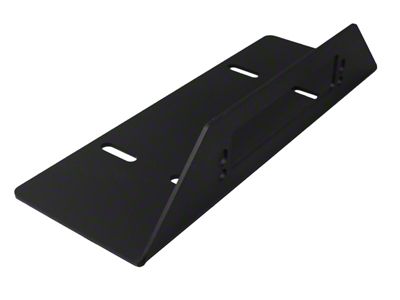 Go Rhino Trailline Front Bumper Fairlead Mount Plate; Textured Black (20-24 Jeep Gladiator JT)