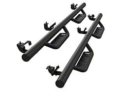 Tubular Style Drop Side Step Bars; Fine Textured Black (20-25 Jeep Gladiator JT)