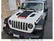 V3 Hood Stripe with 4x4 Logo; Carbon Fiber Black (20-25 Jeep Gladiator JT Launch Edition, Rubicon)