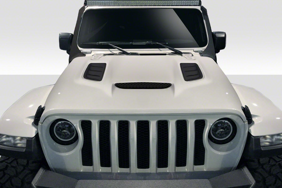 Jeep Gladiator Vortex Style Hood; Unpainted (20-25 Jeep Gladiator JT ...