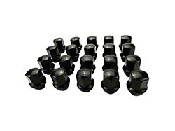 Wheel Lug Nut Kit; Black (20-24 Jeep Gladiator JT)