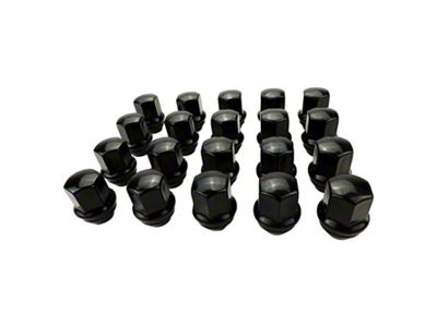 Wheel Lug Nut Kit; Black (20-25 Jeep Gladiator JT)