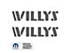 WILLYS Logo; Dark Gray (20-25 Jeep Gladiator JT)