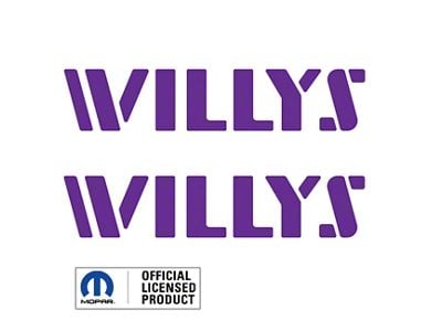 WILLYS Logo; Purple (20-25 Jeep Gladiator JT)