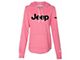 Women's Jeep Logo Long Sleeve Champion Hoodie; Pink