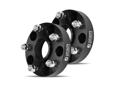 1.25-Inch 5-Lug Wheel Spacers; Black; Set of Two (99-10 Jeep Grand Cherokee WJ & WK)