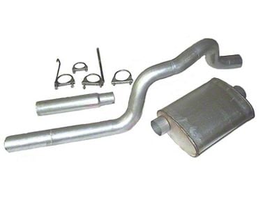 2.50-Inch Aluminized Cat-Back Exhaust System with HVS Welded Muffer (99-04 4.7L Jeep Grand Cherokee WJ)