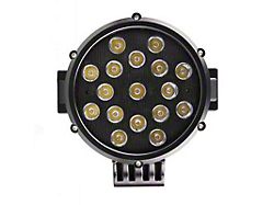 7-Inch Black Round LED Light; Spot/Flood Combo Beam (Universal; Some Adaptation May Be Required)