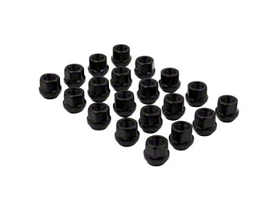 Black Bulge Acorn Lug Nut Kit; 1/2-Inch x 20; Set of 20 (93-10 Jeep Grand Cherokee ZJ, WJ & WK)