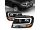 C-Bar Crystal Headlights; Black Housing; Clear Lens (99-04 Jeep Grand Cherokee WJ)