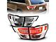 C-Bar LED Tail Lights; Chrome Housing; Red Clear Lens (11-13 Jeep Grand Cherokee WK2)