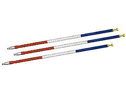 CB Antenna with Tuneable Tip; 4-Foot; Red/White/Blue (Universal; Some Adaptation May Be Required)