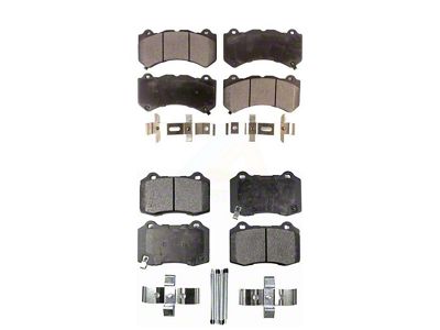 Ceramic Brake Pads; Front and Rear (18-21 Jeep Grand Cherokee WK2 SRT)