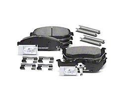 Ceramic Brake Pads with Pad Wear Sensor; Front and Rear (05-10 Jeep Grand Cherokee WK, Excluding SRT8)