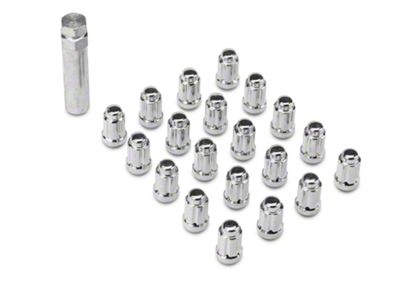 Chrome 6-Spline Lug Nut Kit; 1/2-Inch x 20; Set of 20 (93-10 Jeep Grand Cherokee ZJ, WJ & WK)