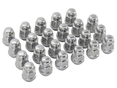 Chrome Acorn Lug Nut Kit; 13/16-Inch; Set of 23 (93-10 Jeep Grand Cherokee ZJ, WJ & WK)