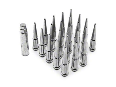 Chrome Spike Lug Nut Kit; 1/2-Inch x 20; Set of 23 (93-10 Jeep Grand Cherokee ZJ, WJ & WK)