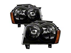 Cyrstal Headlights; Black Housing; Clear Lens (05-07 Jeep Grand Cherokee WK)