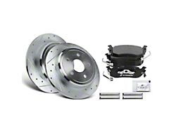 Drilled and Slotted Brake Rotor and Pad Kit; Rear (05-10 Jeep Grand Cherokee WK, Excluding SRT8)