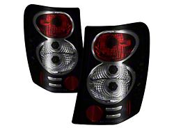 Euro Style Tail Lights; Black Housing; Smoked Lens (99-04 Jeep Grand Cherokee WJ)