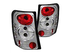 Euro Style Tail Lights; Chrome Housing; Clear Lens (99-04 Jeep Grand Cherokee WJ)