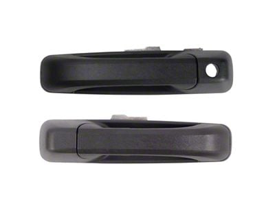 Exterior Door Handles; Front; Black (05-10 Jeep Grand Cherokee WK w/o Passenger Side Lock Provision)