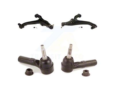 Front Lower Suspension Control Arm and Ball Joint Assemblies with Outer Tie Rod End Kit (05-10 Jeep Grand Cherokee WK)