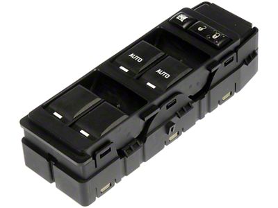 Front Window Switch 6-Button; Driver Side (06-10 Jeep Grand Cherokee WK w/ One Touch Up & Down)