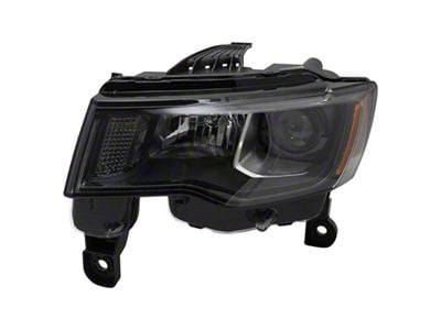 Headlights; Black Housing; Clear Lens (17-22 Jeep Grand Cherokee WK2)