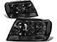 Headlights with Clear Corners; Chrome Housing; Smoked Lens (99-04 Jeep Grand Cherokee WJ)