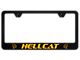 Hellcat License Plate Frame; Orange (Universal; Some Adaptation May Be Required)