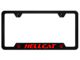 Hellcat Notched License Plate Frame; Red (Universal; Some Adaptation May Be Required)