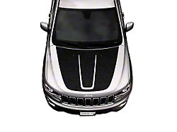 Hood Graphic with Washer Nozzle Cutouts; Matte Black (11-21 Jeep Grand Cherokee WK2, Excluding Trackhawk)