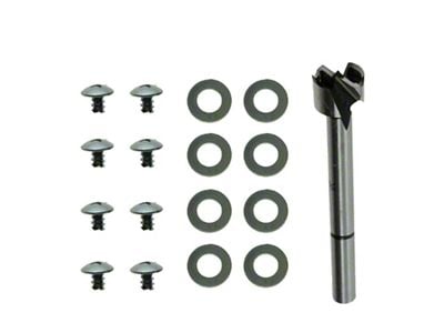 Interior Door Handle Repair Kit; Rear Driver Side; Chrome and Beige (05-10 Jeep Grand Cherokee WK)