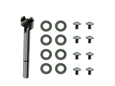 Interior Door Handle Repair Kit; Rear Passenger Side; Chrome and Beige (05-10 Jeep Grand Cherokee WK)