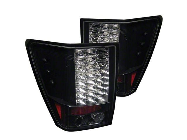 LED Tail Lights; Black Housing; Clear Lens (05-06 Jeep Grand Cherokee WK)