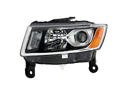 OEM Style Headlight; Black Housing; Clear Lens; Driver Side (14-16 Jeep Grand Cherokee WK2)