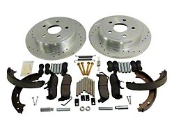 Performance Drilled and Slotted Brake Rotor and Pad Kit; Rear (05-10 Jeep Grand Cherokee WK, Excluding SRT8)