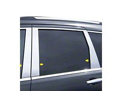 Door Pillar Post Trim; Chrome (11-21 Jeep Grand Cherokee WK2)