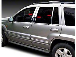 Door Pillar Post Trim; Chrome (99-04 Jeep Grand Cherokee WJ)