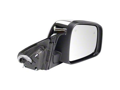 Powered Heated Mirror with Blindspot; Chrome; Passenger Side (14-20 Jeep Grand Cherokee WK2 w/ Puddle Lights & Memory Mirrors)